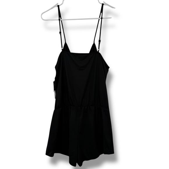 NEW Salt + Cove Black Romper Size Small Stretchy Ruched Beach Swim Cover Up - Picture 6 of 8